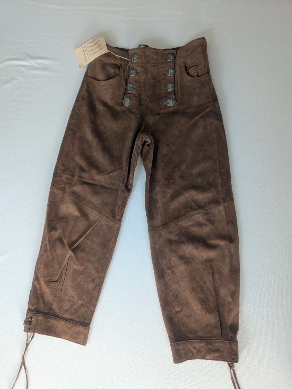 NWT Vintage Steinbock women's brown leather pants made in Austria Sz 12